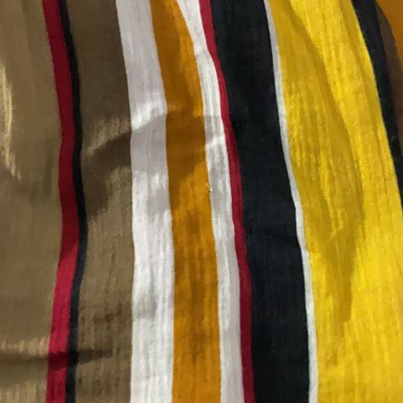 NWT Jones New York Signature Color Block Stripe Long Sleeve Roll Tabs Sz Medium - Picture 9 of 9